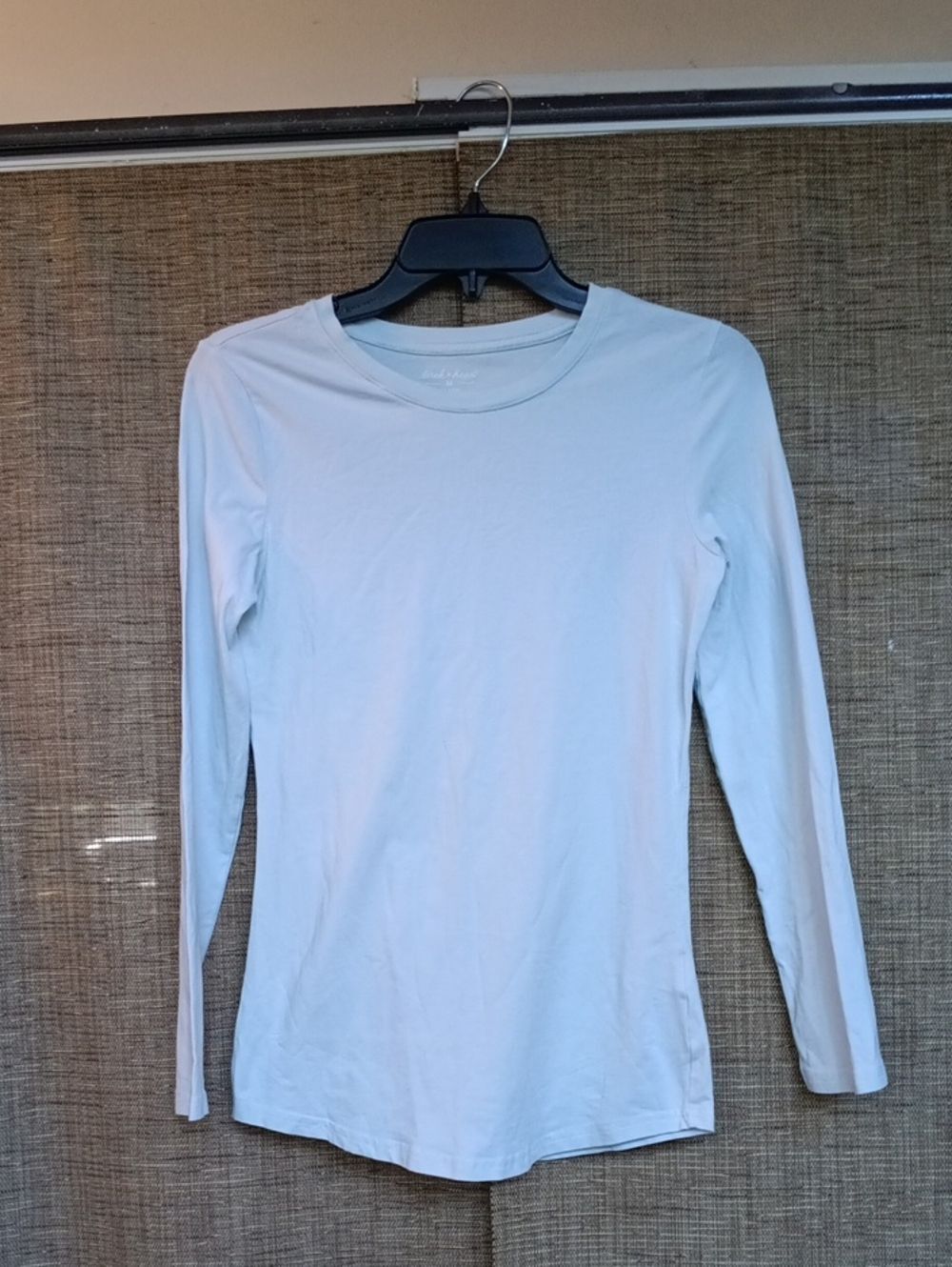 Derek Heart Long Sleeve Crew Neck Top - Aqua Blue